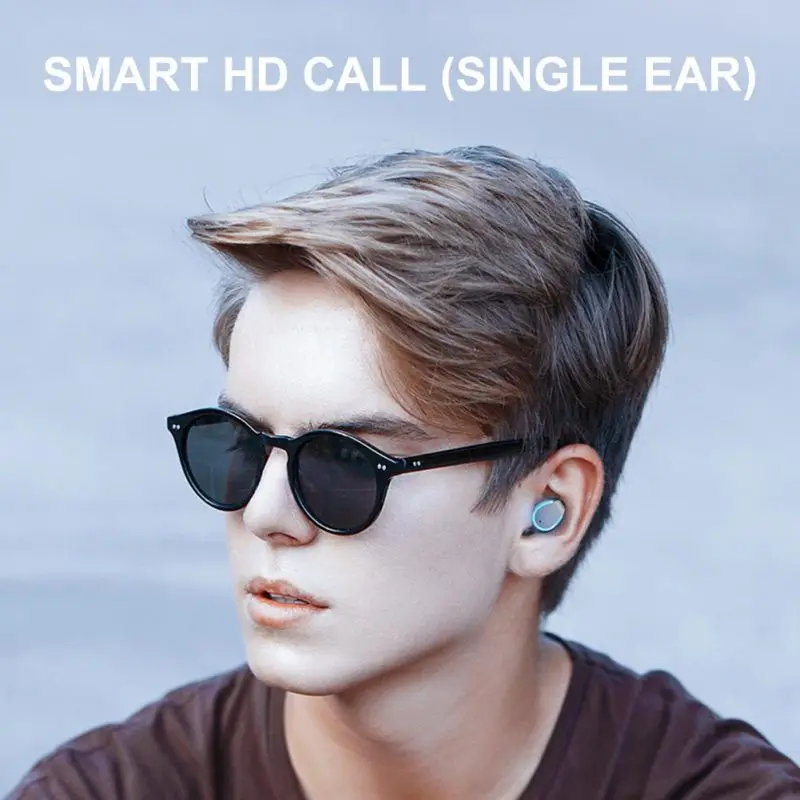 New Earphone For Bluetooth 5 0 Touch Control Portable Wireless Sports Headset Accessories With Charging Case 8D Surround Sound