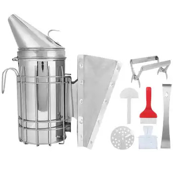 

Convenient Stainless Steel Beekeeping Supplies Bee Smoker Apiculture Smoker Manual for Bee-keeping Beekeepers Beginner