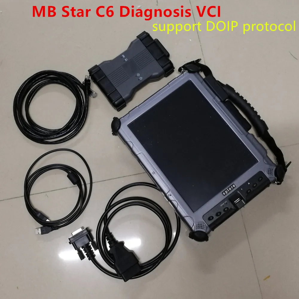 Новый выпуск mb star c6 поддержка DOIP/CAN xen-tr vci диагностический инструмент с xplore ix104 i7 8g