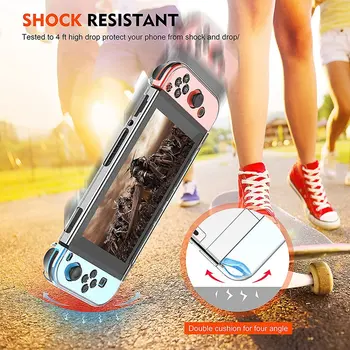 

Hard PC Protection Cover For Nintend Switch NS NX Case Transparent Crystal Shell Console Controller Accessories With Stand Cases