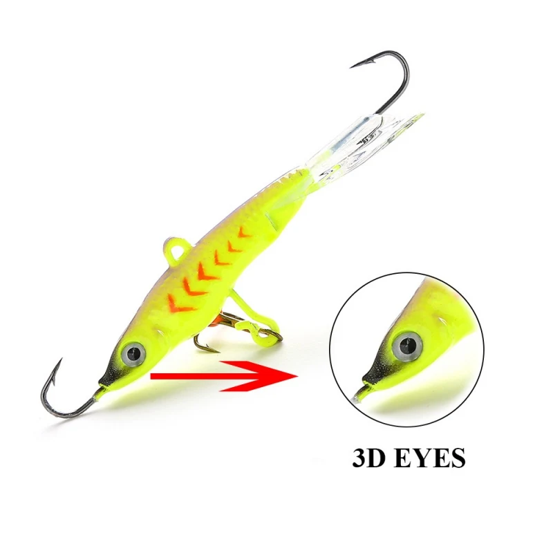 15G Balancer Winter Ice Fishing Lure Jig Bait Fishing Hooks 3D Eyes Lead Hard Lure Jigging Lure Fishing Tackle Lure