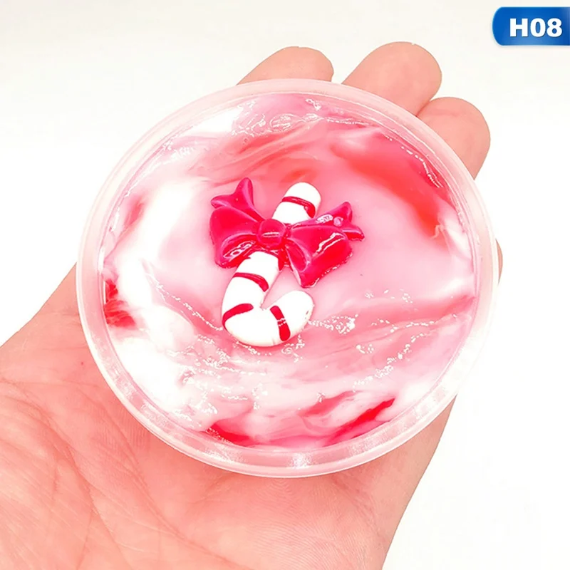 9 цветов глина DIY нетоксичный Кристалл Рождество Санта-грязь играть прозрачный волшебный Пластилин детские игрушки Рождественский подарок - Цвет: 8