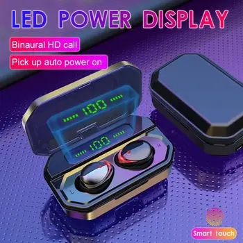 

F8 TWS Wireless Bluetooth 5.0 in-ear earphone Sports Stereo In-ear Headset With 3500mAh LED Digital Display Charging Box