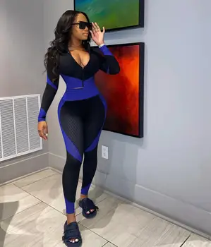 

CN975 Ladies 2 Two-Piece Fashion Sports Slim Long-Sleeved T-Shirt Trousers Suit Leisure Long Street Jogging Sports Suit Women