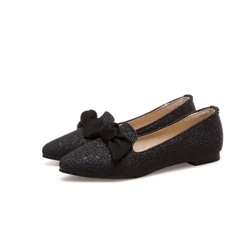 

Big Size Pointed Sequin shoes summer flat ladies women shoes woman