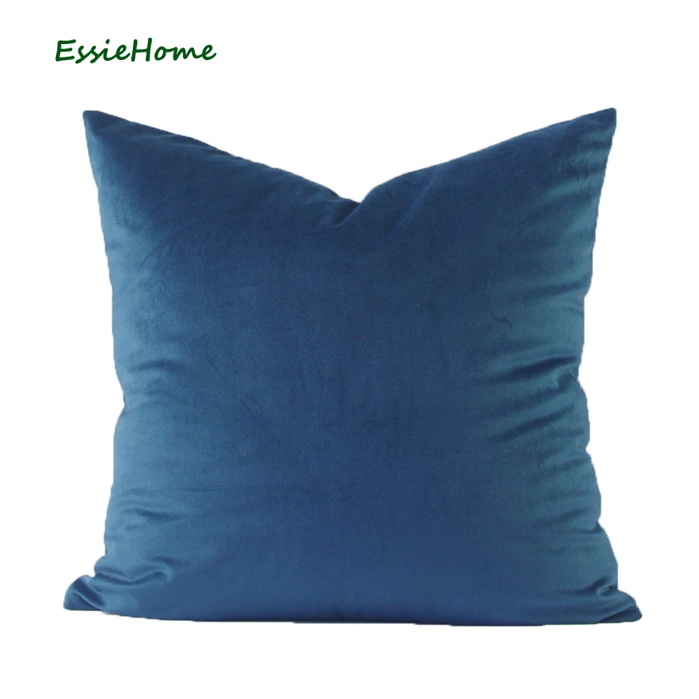 Essie Home Зеленый Темно-Синий Янтарный Бархатный Чехол для подушки матовое бархатное покрытие для Диванный домашний декор