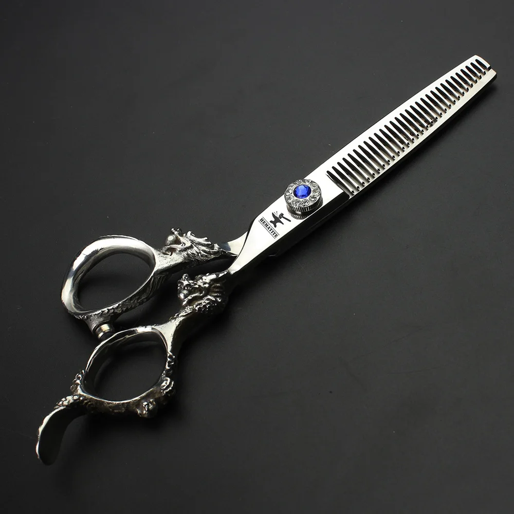 Thinning scissors 6 дюймов Дракон Профессиональные Парикмахерские ножницы набор высокого качества ножницы для волос парикмахерские инструменты для укладки - Цвет: Thinning scissors