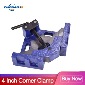 

90 Degree Right Angle Clamp 4 Inch Corner Clamp Metal Heavy Duty Welding Fixture Woodworking Fixing Clips Handle Tool