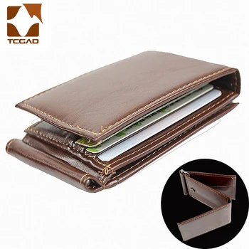 

men's wallet short billetera hombre Vintage Three fold leather wallets small men carteiras masculina male partmon pocket purse
