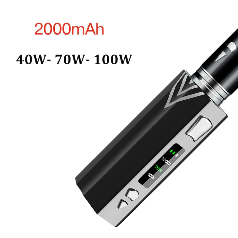 Горячая XD-100W Vape Kit 2000 мАч встроенный аккумулятор со светодиодным экраном Vape огромный пар электронная сигарета испаритель