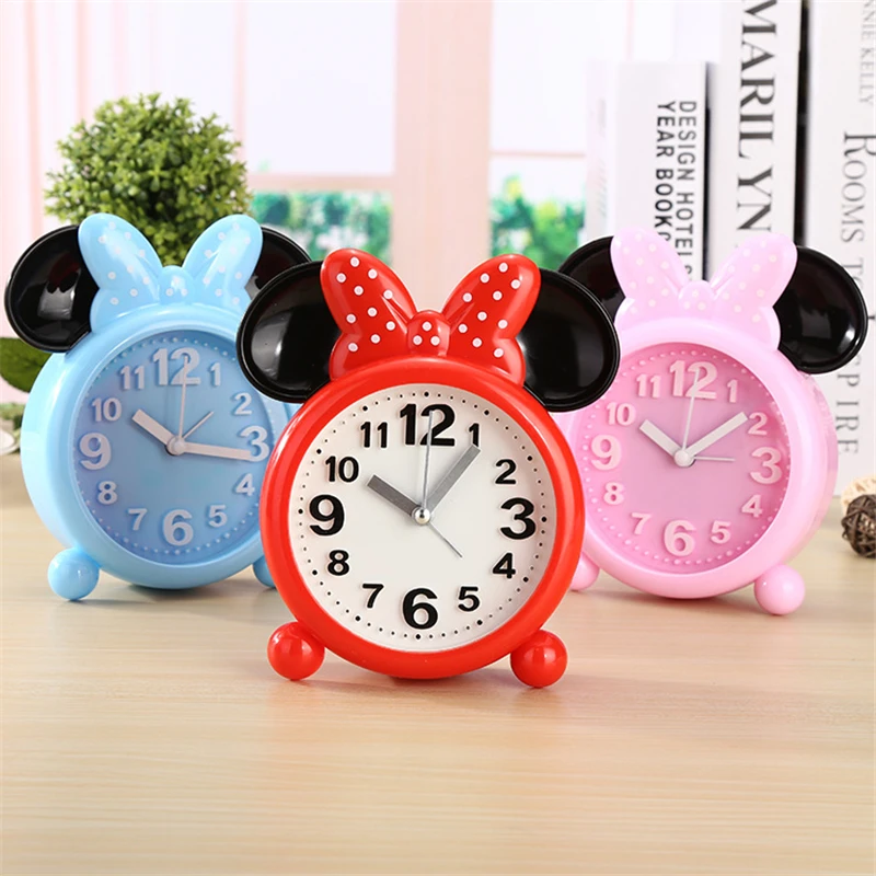 

Disney Mickey Minnie Mouse Alarm Clock Creative Kids Boy Girl Student Bedside Alarm Clock Daily Necessity Home Alarm Clock