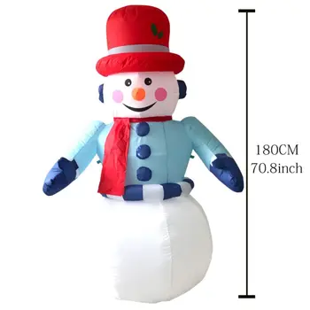 

6-foot Inflatable Christmas Snowman With LED Lights Christmas Party, Hotel And Shopping Mall Decorations 2020