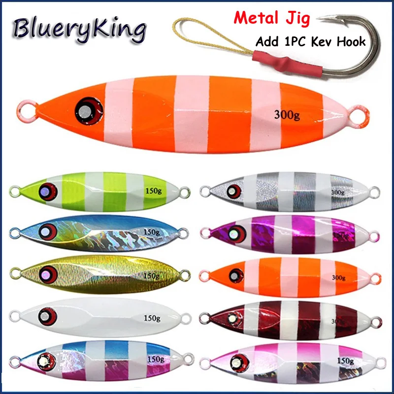 Металлические джиггинговые приманки bluние 100 г/150 г/180 г 200 рыболовные свинцовые