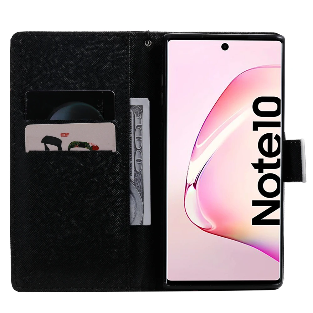 Из искусственной кожи чехол-бумажник чехол для телефона для samsung Galaxy Note 10 10 плюс M30 A30 A50 A70 S10 A6S книга Стиль покрашенный Чехол флип-чехол Capa