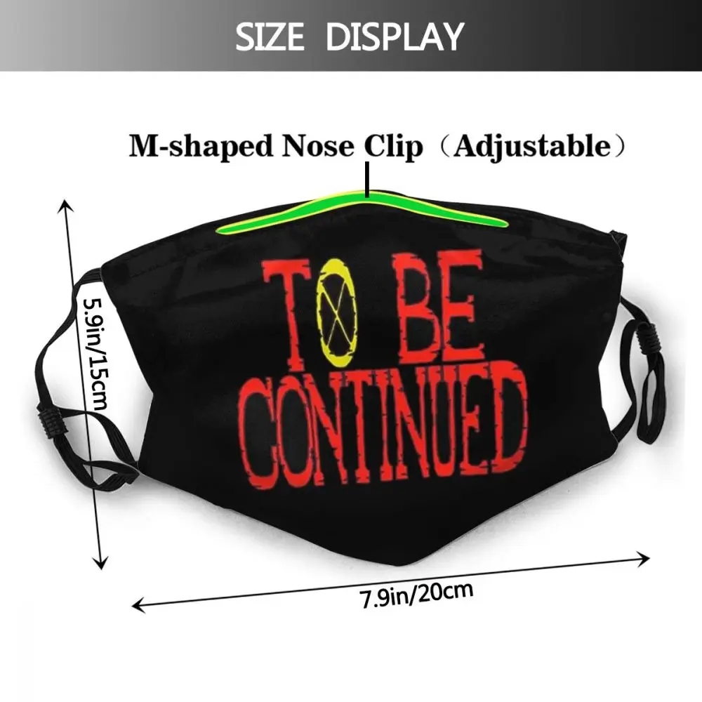 To Be Continued One Piece Non Disposable Trendy Mouth Face Mask with Filter Anti Wind Dustproof Earloop Protection Cover Muffle
