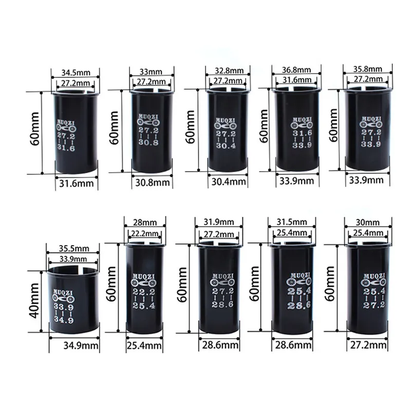 Регулируемые велосипедные рукава конверсионные рукава сиденья подседельный штырь сиденья трубки 31,6-33,9 Велосипедное Сиденье