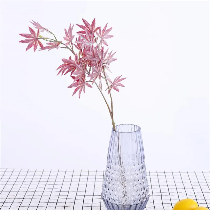 10Pcs Fake Maple Leaf Greenery(2 stems/piece) 22.83" Length Simulation Real Touch Maples or Wedding Home Decorative Artifi