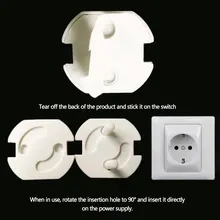 1/10 шт Детская безопасность Вращающаяся крышка 2 отверстия Круглый европейский стандарт младенец против электрической защиты гнездо пластиковые замки безопасности