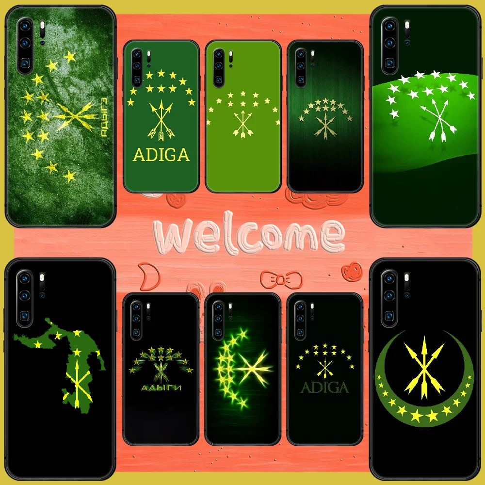 Чехол для телефона Adygea Natioanl с флагом Huawei P Mate 10 20 30 40 Lite Pro smart Z 2019 nova 5t черный бампер