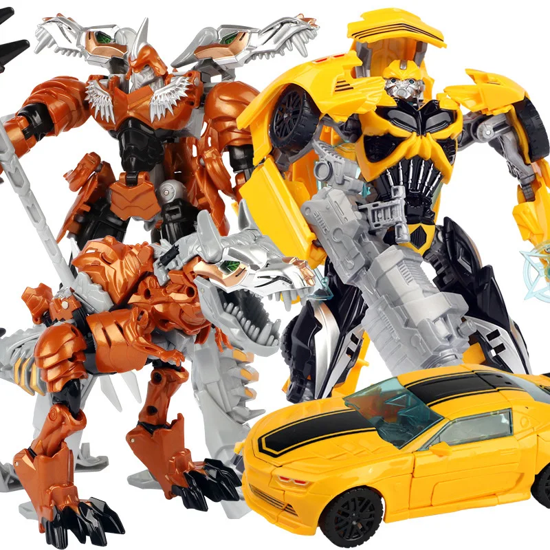 Yue star Transformation Toy Jingang Movie Alloy Version 4 Dinosaur Car Robot Garage Kit Bumblebee Children 5-Boy
