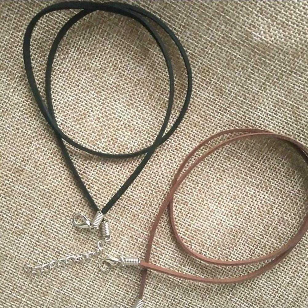 Brown Suede Leather Necklace