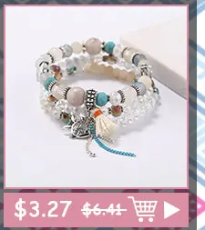 Ethnic Bohemian Tassel Beach Charm Bracelets For Women Boho Multilayer Beads Crystal Beaded Jewellery Bracelet Set Femme 2019