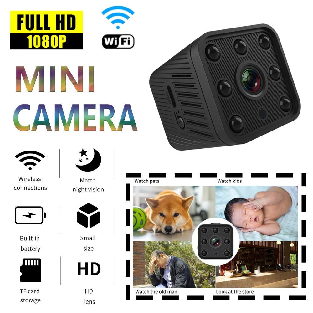 Мини-камера видеонаблюдения Wi-Fi HD 1080P |
