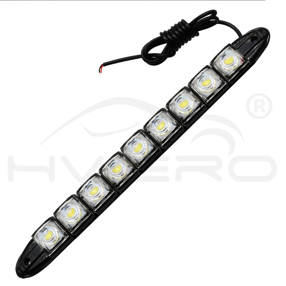 Hviero Car Styling COB DRL Fog Light Flexible Silicone white Daytime Running Lights Auto Led HeadLamp IP67 Waterproof 10w Bright Led car styling