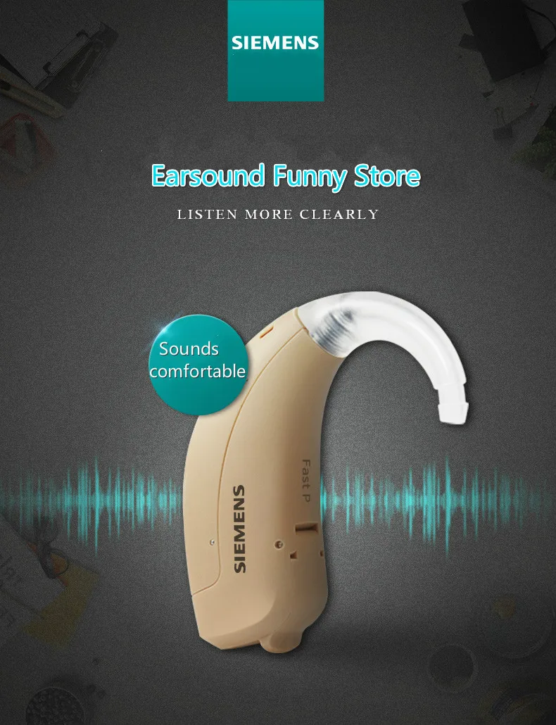 

2019BEST!!Original SIEMENS Fast P 4 Channels Hearing Aid for The Elderly Hearing Loss Sound Amplifier Ear Care Tools Adjustabl