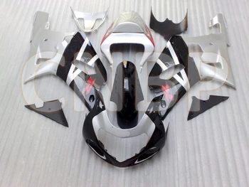 

for Suzuki GSXR750 2000 - 2003 K1 K2 Abs Fairing GSXR600 00 01 Black Silvery Plastic Fairings GSX-R750 2003 Abs Fairing