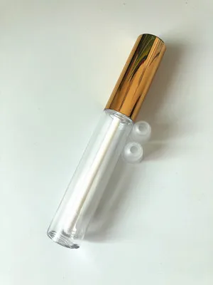 Gold Lid 10 мл пластиковый круглый косметический прозрачный блеск для губ губная глазурь многоразовые контейнеры розовое золото серебро крышка блеск для губ Губная помада трубка - Цвет: Gold Lid