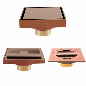 

HOT- Floor drain New Rose Gold Shower Drain Sink Bathtub Drainer Bathroom Toilet Kitchen Balcony Universal Floor Drain RG2