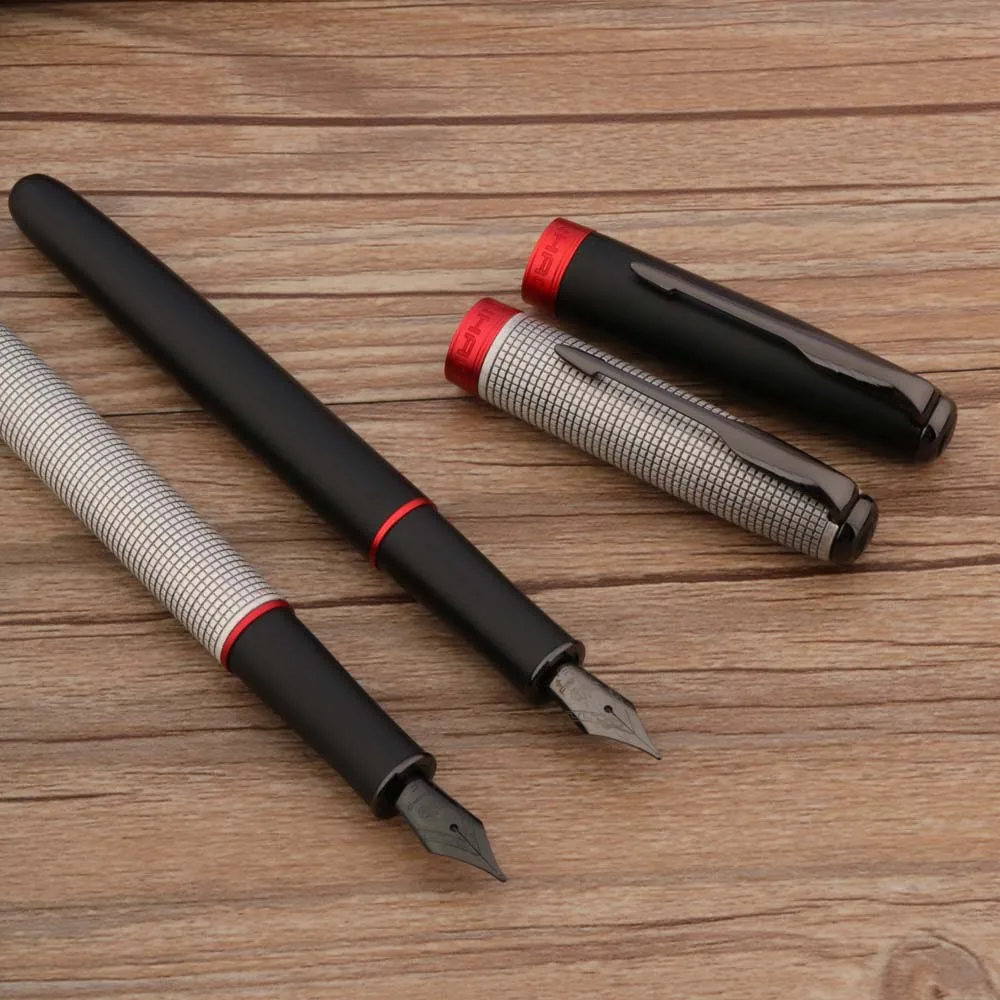 Черная перьевая ручка JinHao 75 Серое Перо черное перо | Канцтовары для офиса и дома