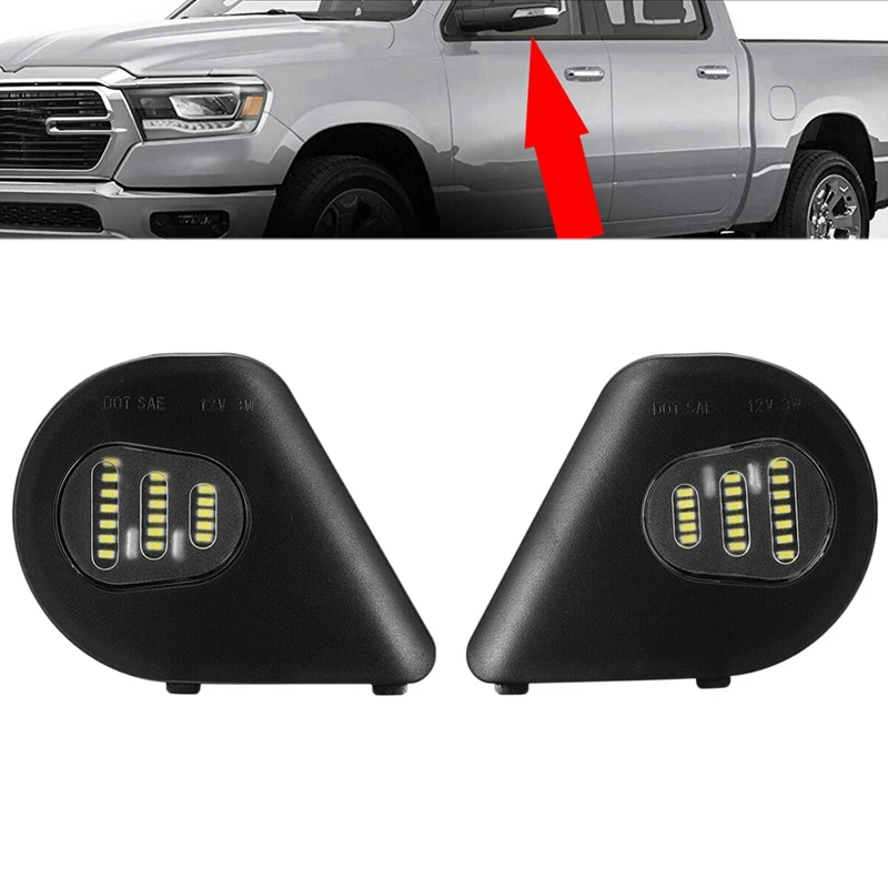 2X 18LED боковое зеркало Puddle светильник для Dodge Ram 1500 2500 3500 4500 5500 2010-19
