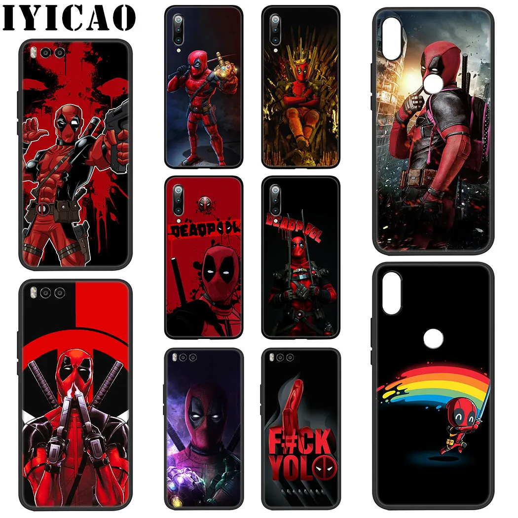 Мягкий чехол Marvel Deadpool Fnny для Xiaomi Mi 10 9 8 A3 A2 9T Pro Lite SE A1 CC9 CC9E 5X 6X |