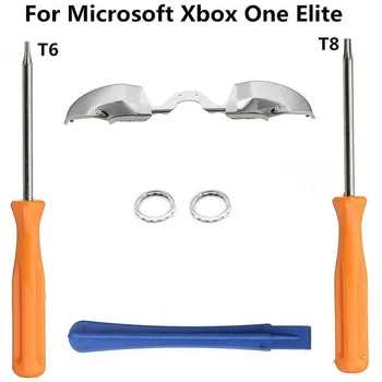 

4 Color 3.5mm Jack Port Chrome LB RB Bumpers Trigger Button replacement for Xbox One Elite Controller LB RB Full Button Sets