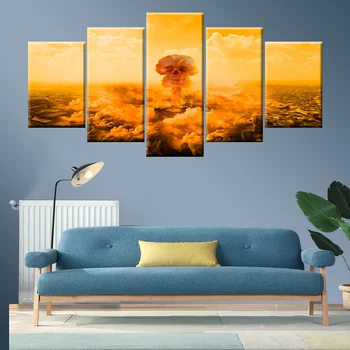 

Wall Art Canvas Painting 5 Panel Abstract Cloud Skull Pictures Modern Print Painting Decor Modular Frame Poster Home Decoration