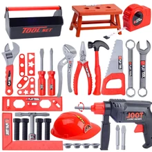 32Pcs Children Repair Toolbox Pretend Playset Educational Toy With Electric Drill Toys For Kids Boys Birthdaty Gifts