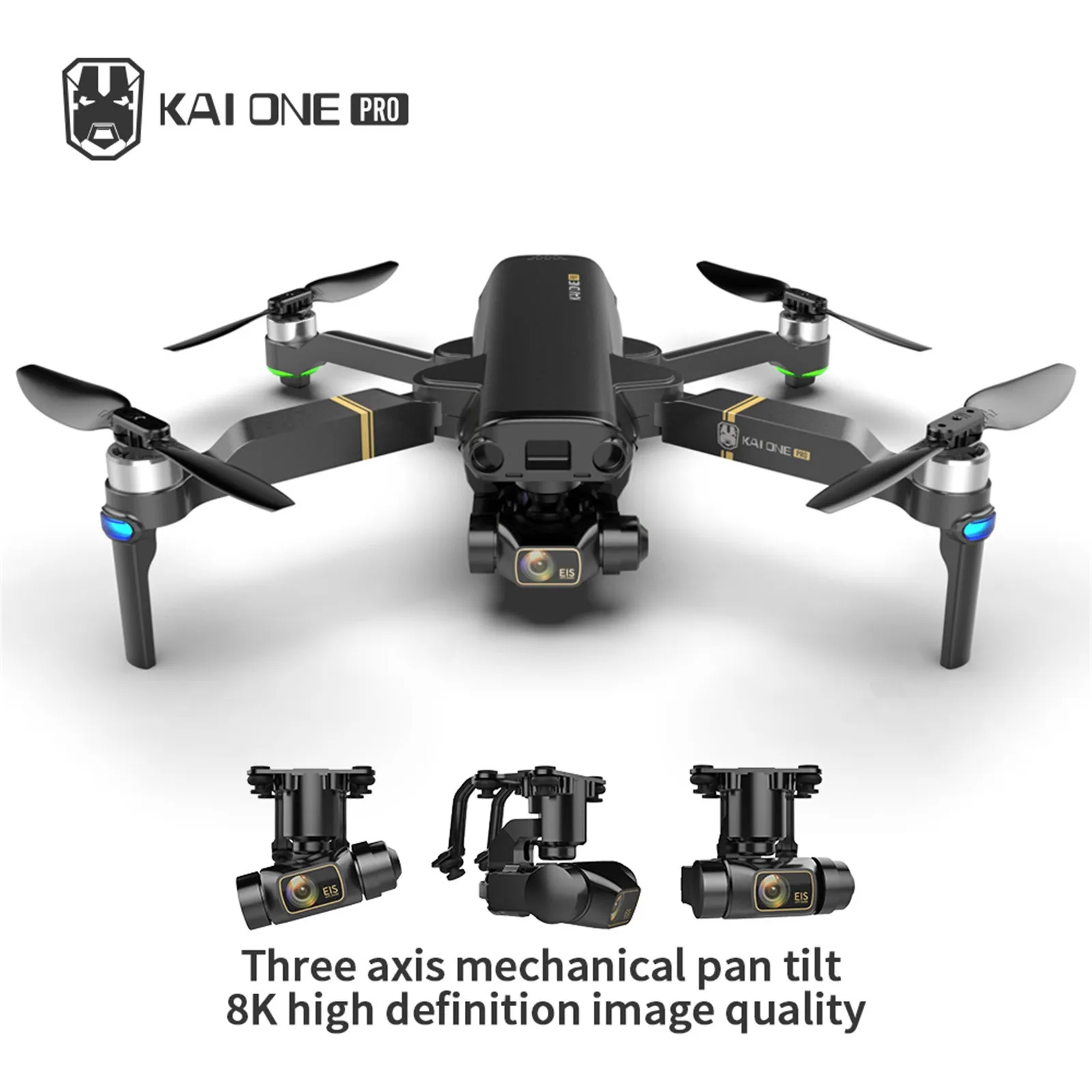 KAIONE Pro/Max GPS Drone 8K HD Dual Camera Three-axis gimbal Brushless Motor With 5G Wifi Quadcopter VS SG906 MAX F11S 4K Pro koome quadrone 4ch remote control