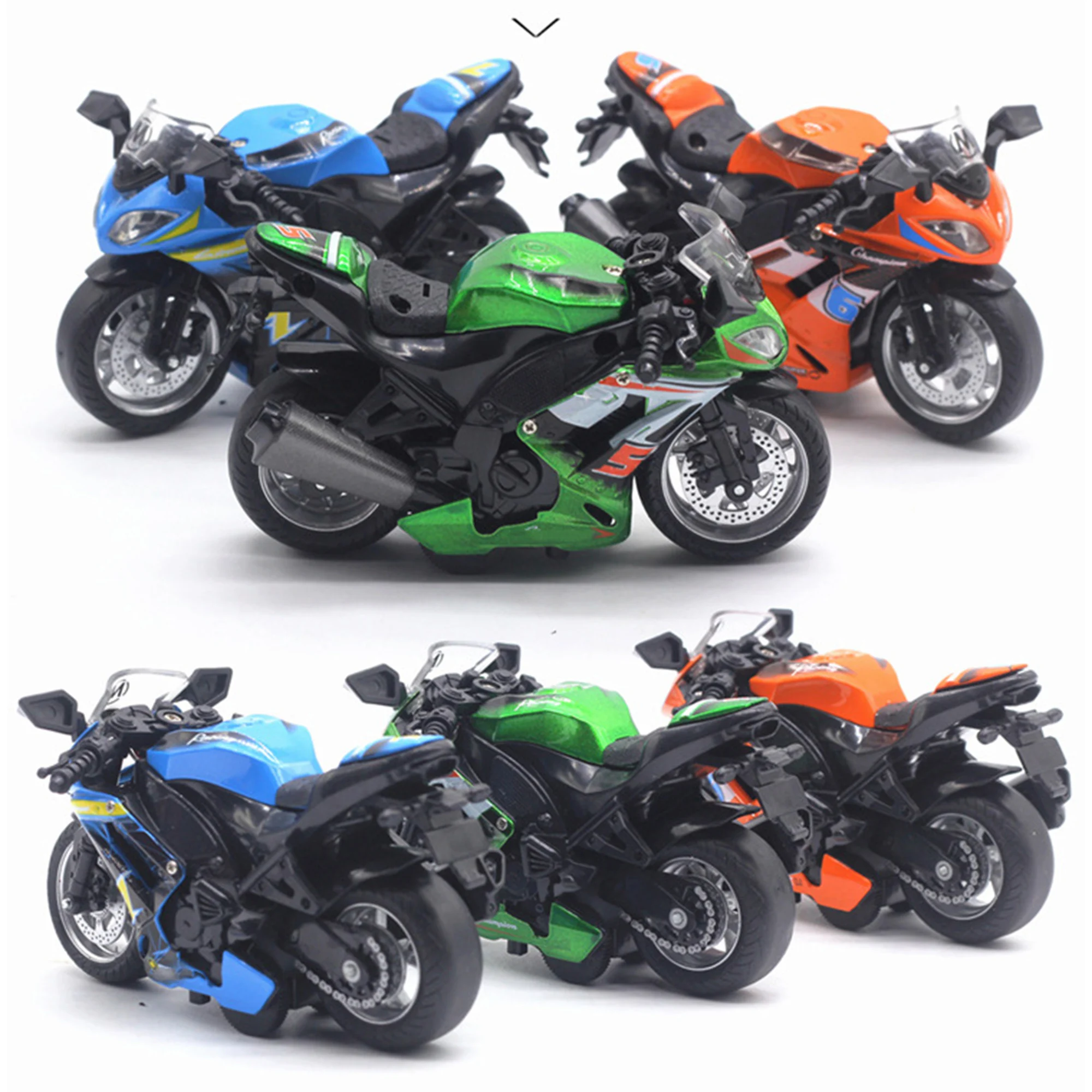 1: 14 alloy motorcycle racing car with lighting music model toy retro |