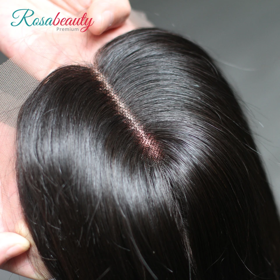 Rosabeauty прямые 10-28 дюймов человеческие волосы пряди с закрытием необработанные бразильские девственные волосы плетение 4 шт./лот