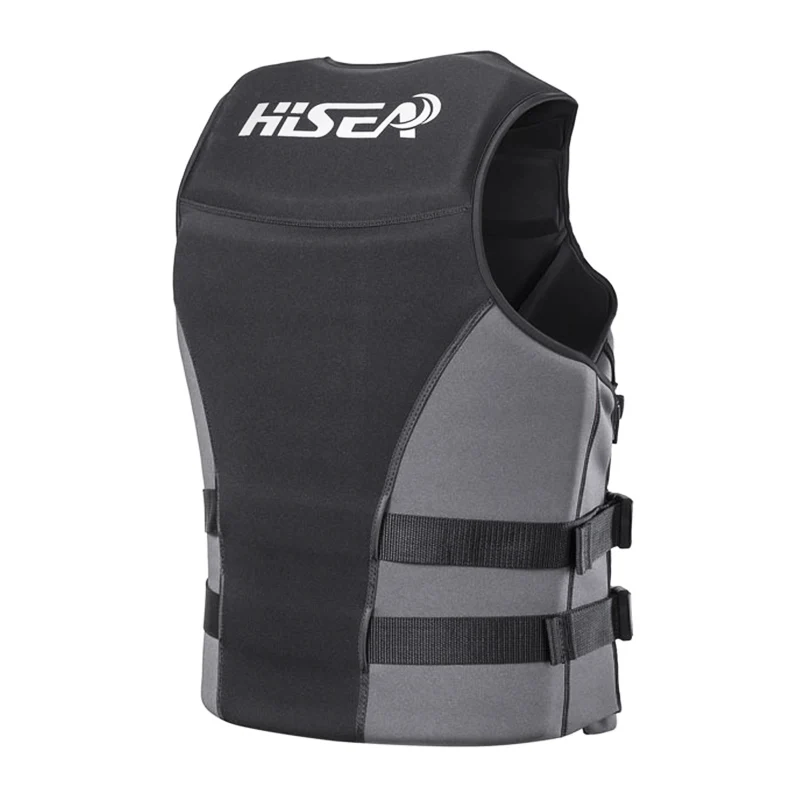 HISEA Men's professional surf motorboat fishing life jacket adult swimming buoyancy life jacket floating clothing L