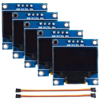 

5PCS 0.96 Inch OLED Module 128X64 White SSD1306 Driver IIC Serial Display Board Module for Arduino,Beagle Bone Black