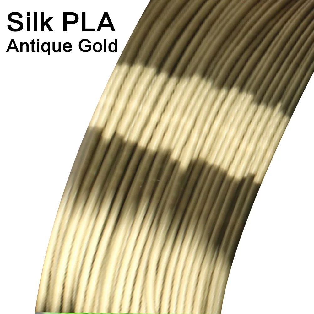 SILK-Antique Gold Noulei 3d Ручка 10 метров блестящая PLA 1,75 мм 3d принтер нить шелковая текстура на ощупь материалы для печати 3 ручки нити - Цвет: SILK-Antique Gold