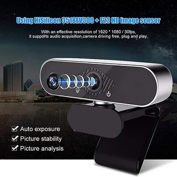 

360-Degree Rotatable Web Camera 1080P Video Conferencing Tool Autofocus Business Webcam for commercial meetings