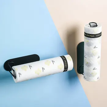

Free Nail Adhesive Toilet Paper Holder Stainless Steel Black Roll Paper Holder Bathroom Toilet Paper Holder Tissue Hanging