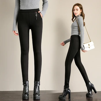 

Fv10218 2019 new autumn winter women fashion casual Ladies work wear nice Leggings Cashmere thickening warm leggings womens