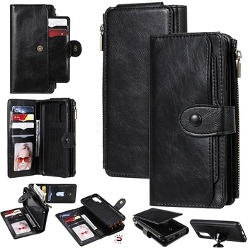 

Zipper Wallet Case for Samsung Galaxy S20 S20 Plus Detachable Mutli-function Flip Leather Case For Samsung S20 Ultra Phone Pouch