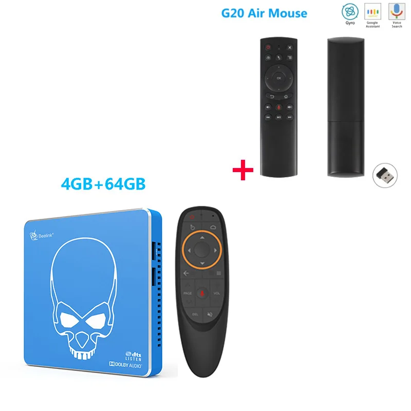 Beelink GT-King Pro Amlogic S922X-H Android 9.0 Smart Tv Box DDR4 4GB 64GB 2.4G 5.8G Wifi 1000M 4K Set Top Box VS Ugoos AM6 Pro - Color: 4GB64GB add g20s