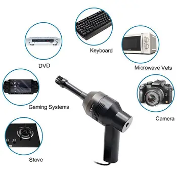 

Home/Office Mini Vacuum Cleaner, Black Keyboard Desktop Vacuum Cleaner, Rechargeable USB Cleaning Black Sweeping Vacuum Cleaner.
